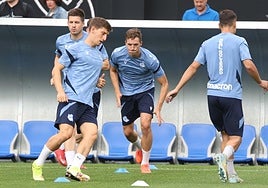 Pacheco, durante un entrenamiento de esta pretemporada.
