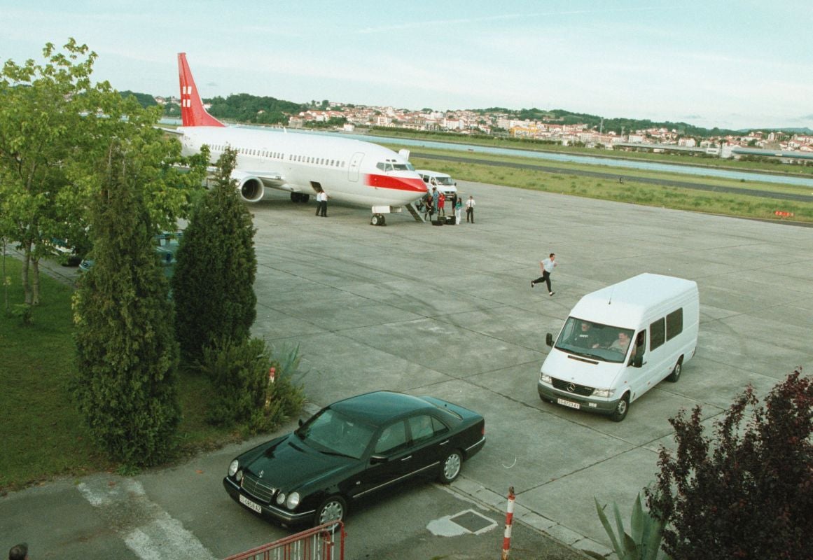 Avión de los Rolling Stones, en 1998.