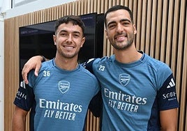 Zubimendi y Merino, exrealistas y compañeros en el Arsenal