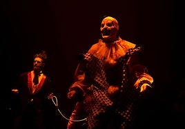 Los integrantes de Rossi Show Time en El Circo del Miedo.