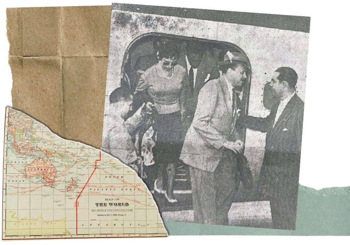 El primer pasajero en pisar la pista, Antonio Quintana.