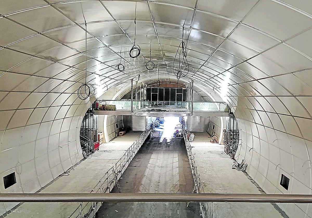 Imagen actualizada de la estación soterrada Amara-Easo.