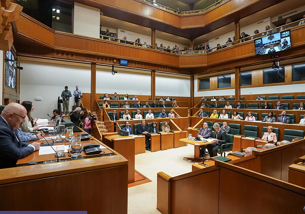 Sesión plenaria en el Parlamento Vasco durante esta legislatura.