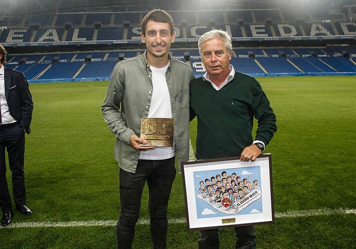 Oyarzabal, junto a López Ufarte en Anoeta