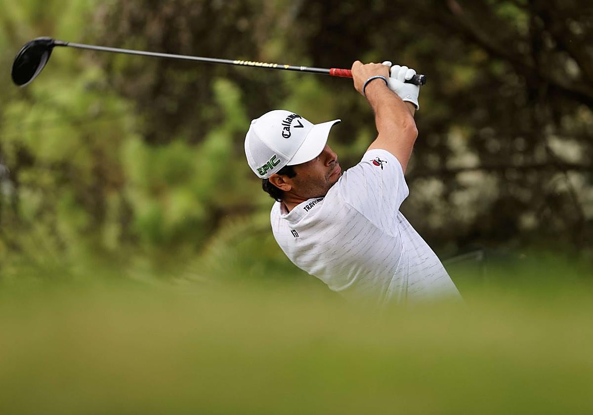 Adrián Otaegui takes part in the Omega Masters in Switzerland