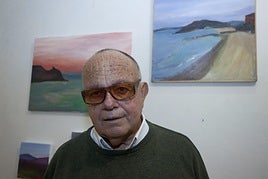 Carlos Bizcarrondo, en un imagen tomado en 2010 en la galería Ekain, en la exposición colectiva en la que participaron los fundadores del grupo UR.