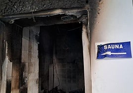 El fuego se originó en la sauna del polideportivo