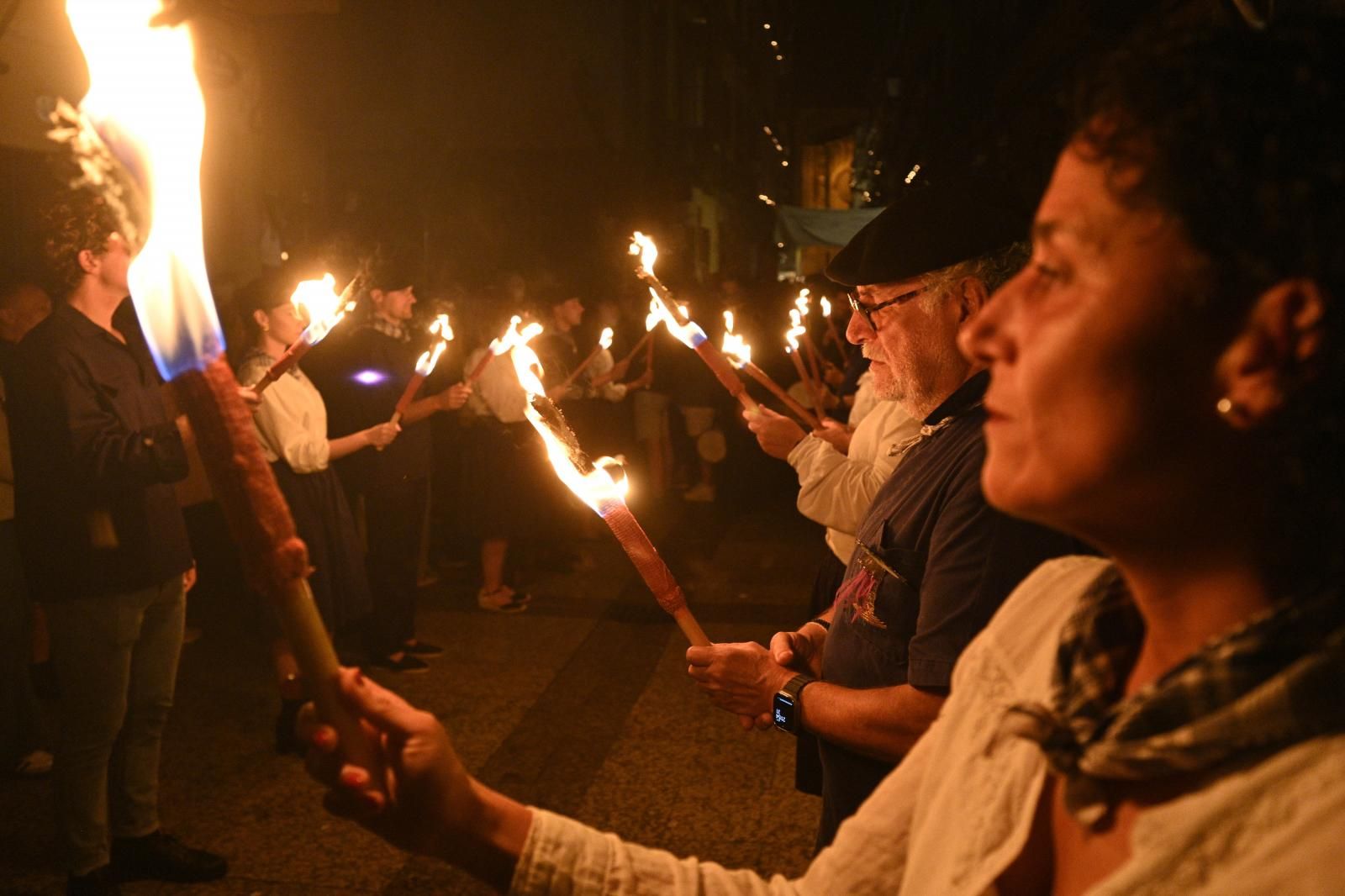 Batalla y apagón en Donostia