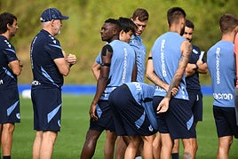 Troré, durante un entrenamiento de esta temporada