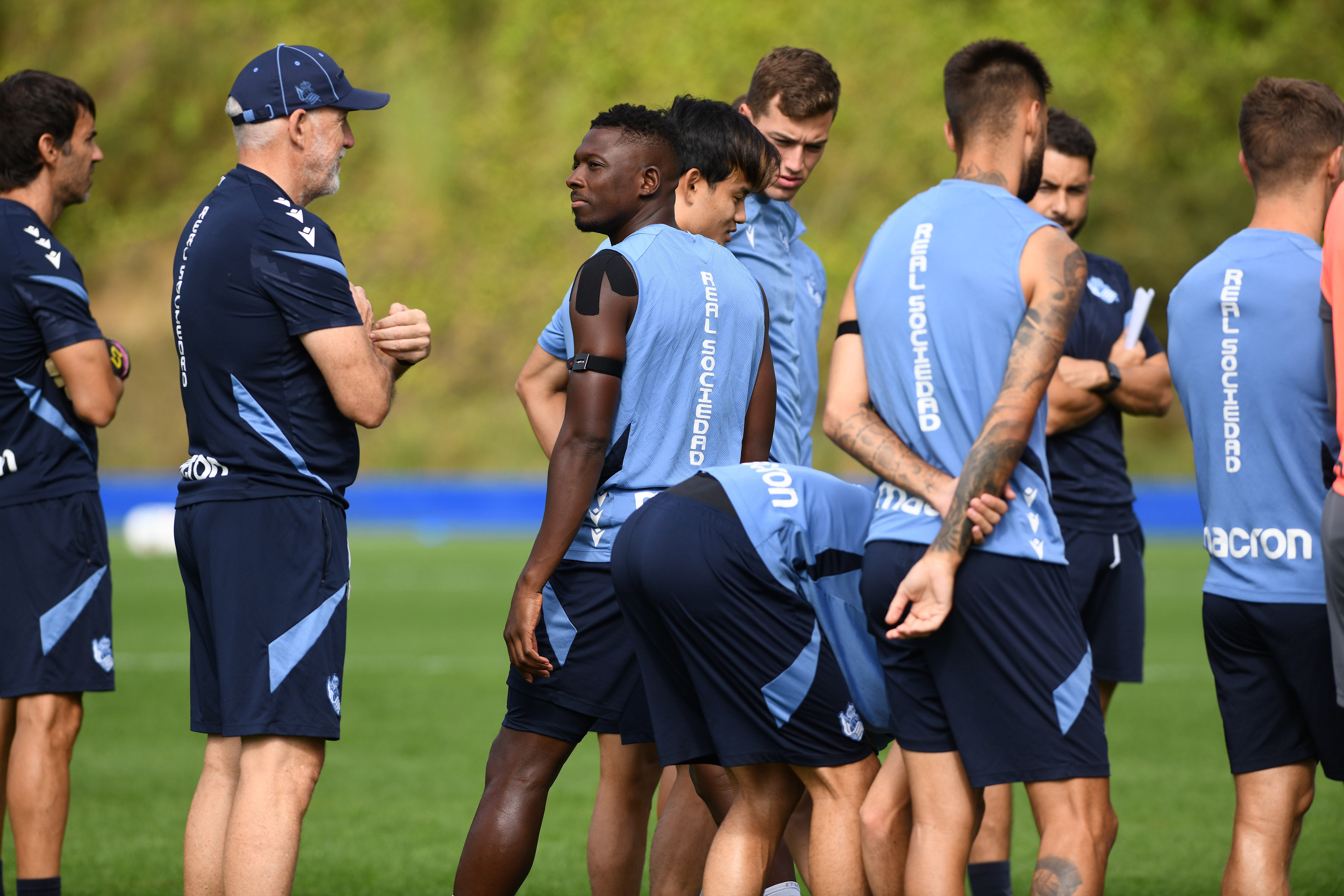 Troré, durante un entrenamiento de esta temporada