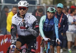 Ayuso, tras la etapa de este martes.