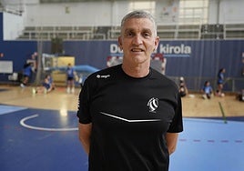Imanol Álvarez, antes de un entrenamiento en el Gasca.