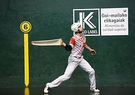 Anas II durante su partido del pasado sábado ante Barrenetxea IV.