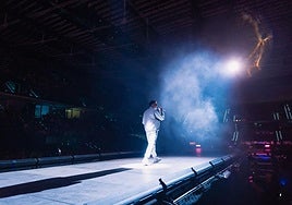 Pello Reparaz, durante el concierto ofrecido en enero en Pamplona.