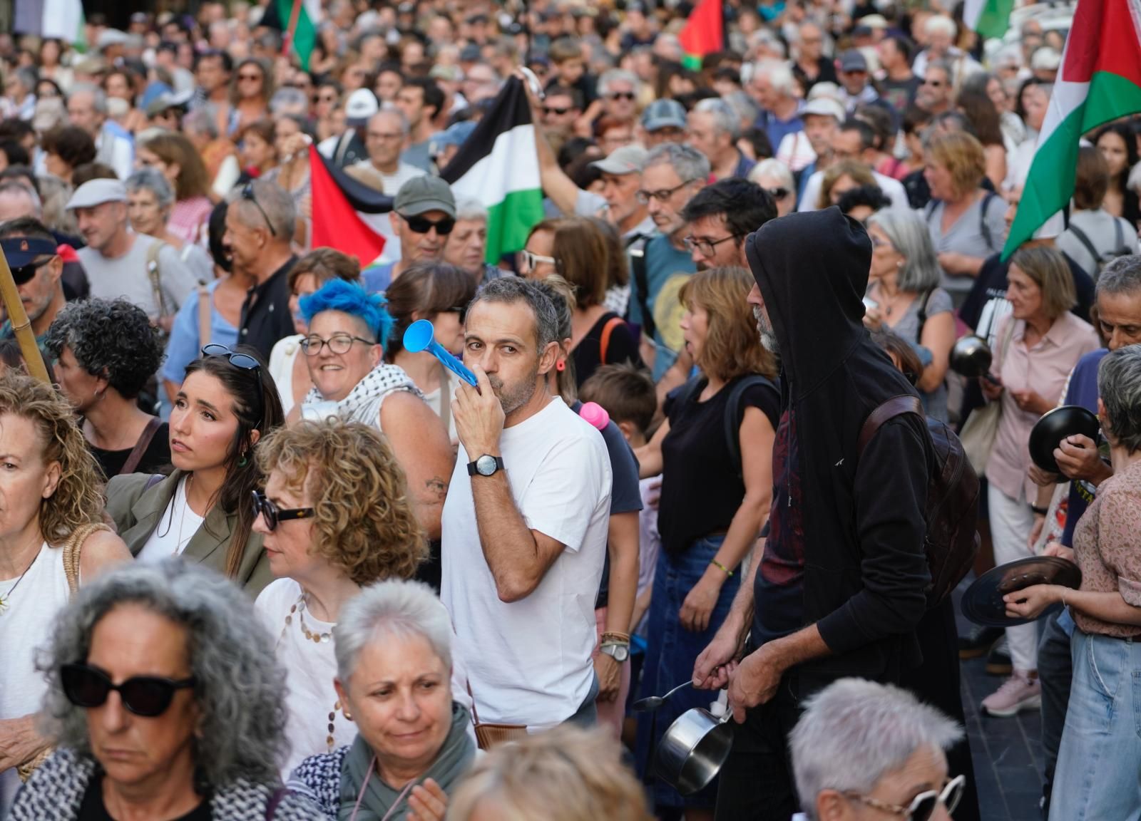 Gipuzkoa &#039;retumba&#039; contra la guerra en Gaza