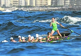 La 'Ama Guadalupekoa' en una espectacular imagen del pasado jueves.