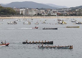 Gran ambiente durante la primera jornada de la Bandera de La Concha.