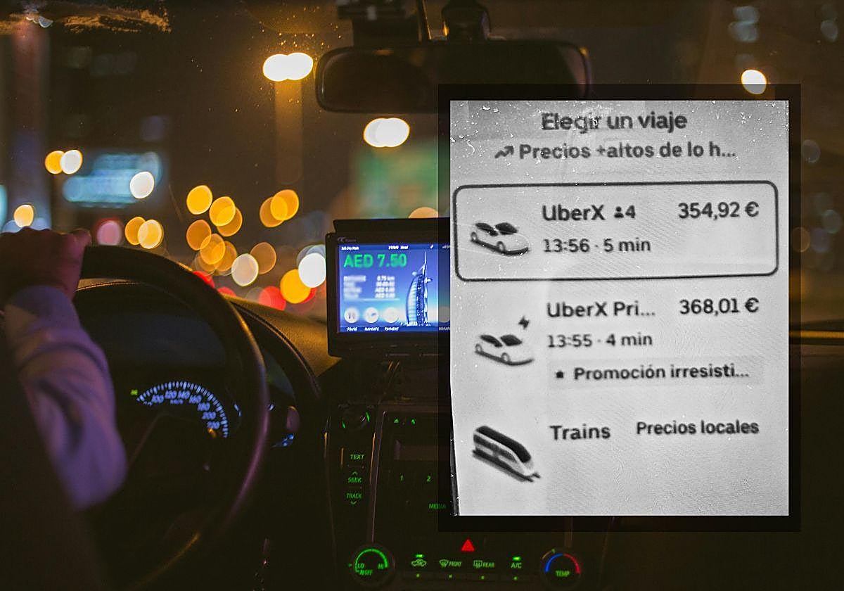 Pantallazo con el precio del trayecto este lunes entre Bilbao y San Sebastián.