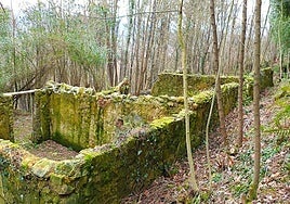 Parte de las construcciones que aún permanecen en pie.