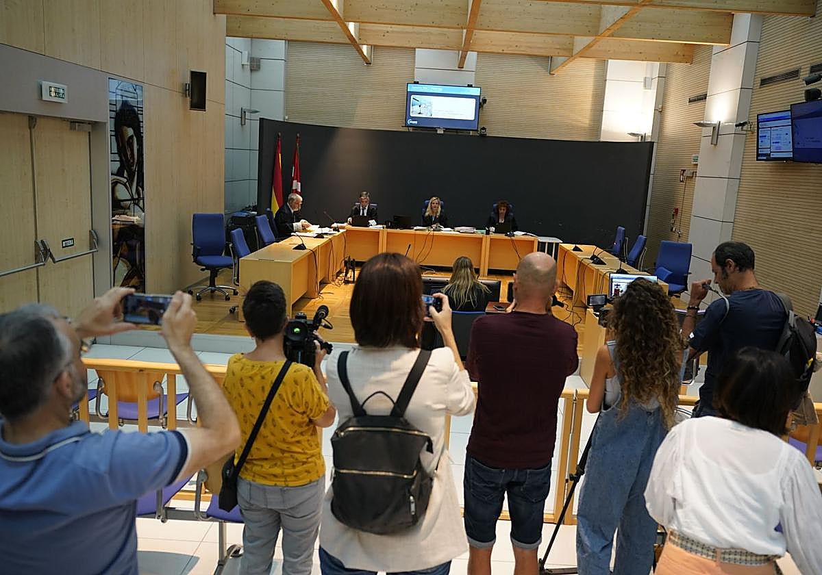 Sala de vistas donde se ha celebrado el juicio en la Audiencia Provincial de Gipuzkoa.