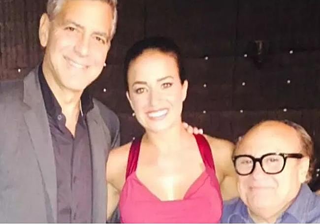 Gemma Marín y junto a George Clooney y Danny DeVito.