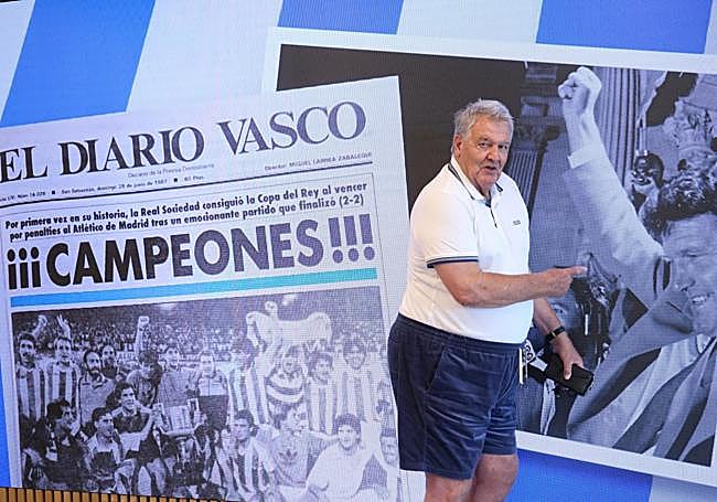John Toshack, recordando la celebración del equipo con la afición tras ganar la Copa en 1987.
