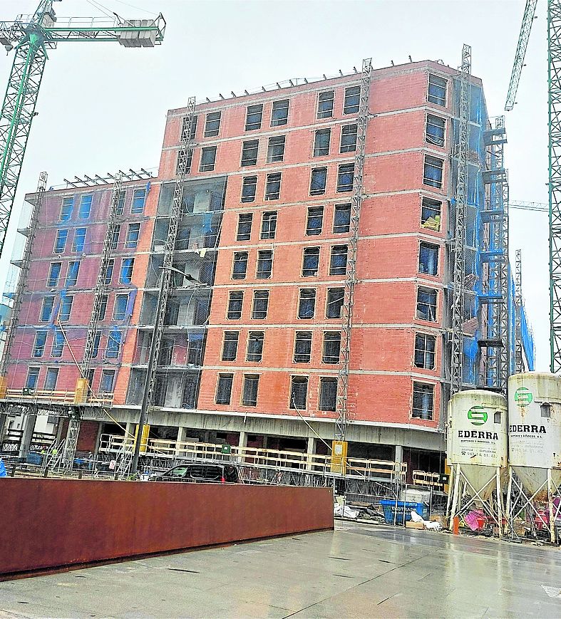 Las 91 viviendas de protección oficial en alquiler que se construyen en Salberdin Sur, en los números 34-36 de Bizkaia kalea.