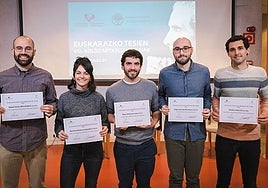 Beñat Garaio, Eneko Iradier, Iñigo Arrazola, Maitane Basasoro eta Manu Araolaza, azken edizioko irabazleak