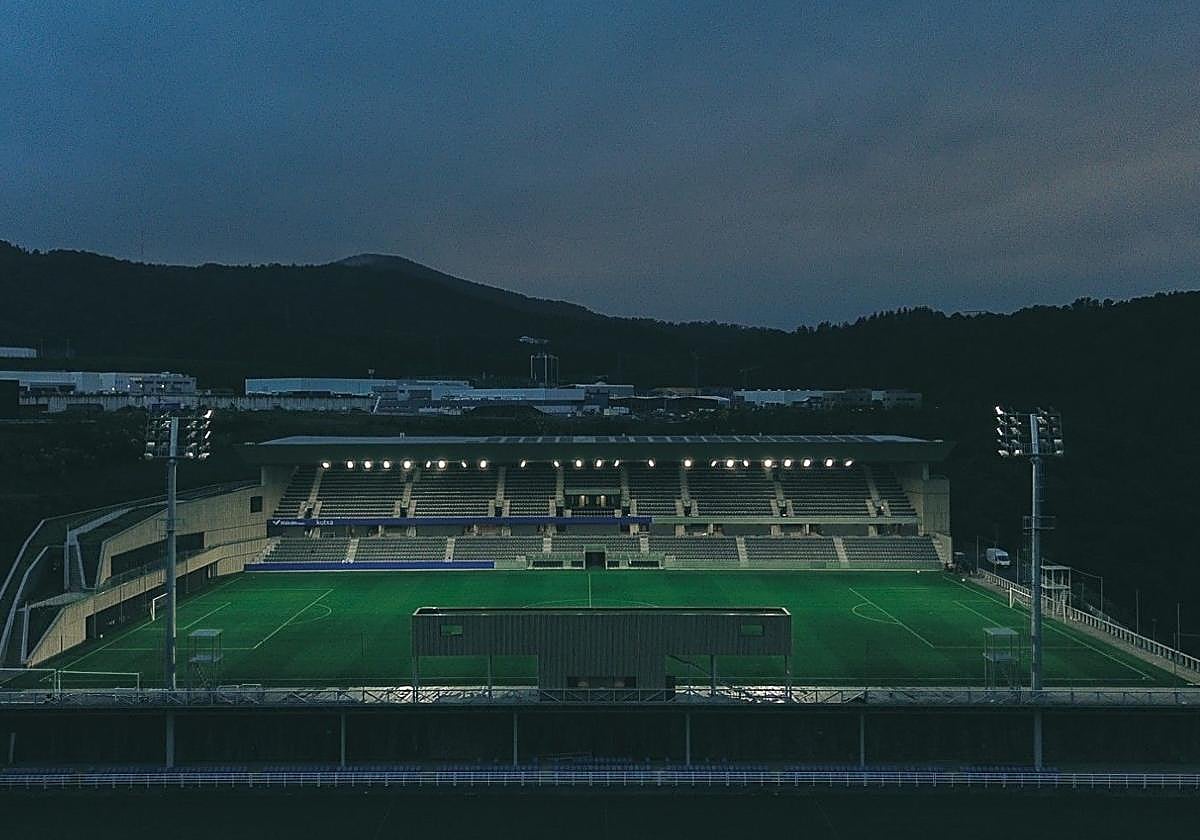Vista aérea del nuevo Z7 de Zubieta, nueva casa de la Real femenina que estrena hoy ante el Sevilla