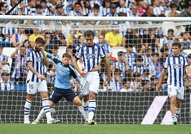 Goti se lamenta tras el primer gol, en cuya génesis está un mal pase suyo