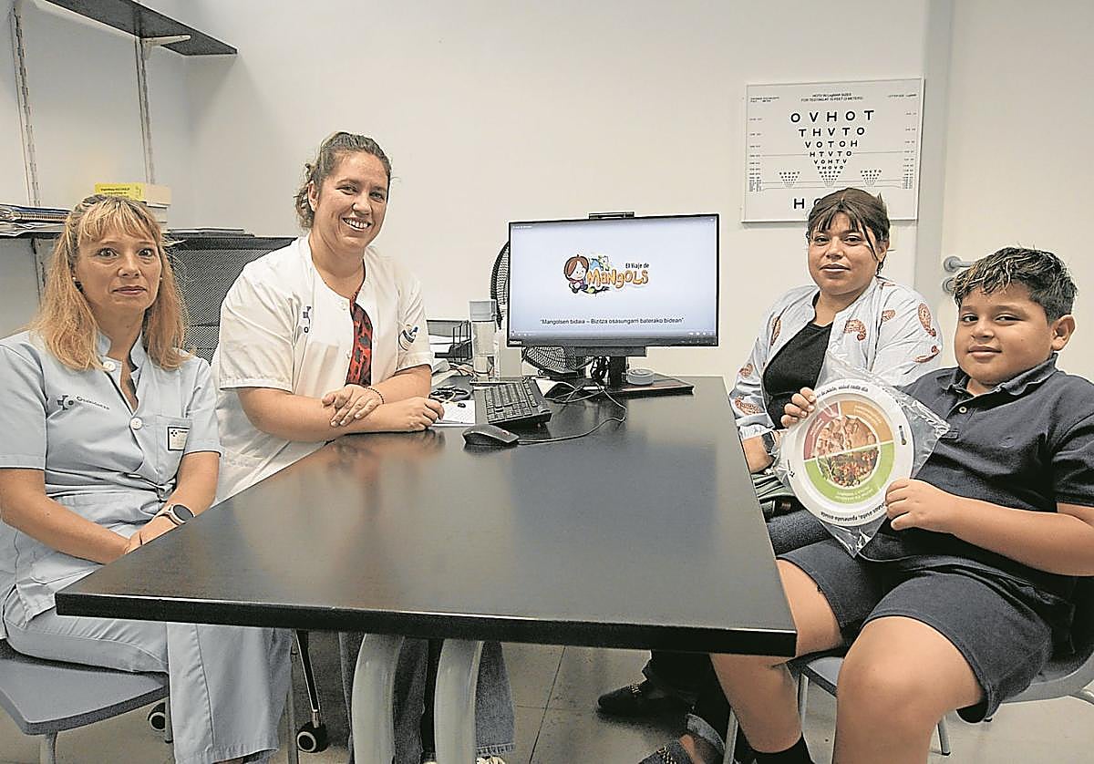 Mattew García, de 8 años, es uno de los menores guipuzcoanos que ha completado ya la primera fase del videojuego para hacer frente a la obesidad infantil.