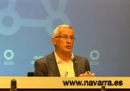 El vicepresidente Félix Taberna, en la rueda de prensa ofrecida este lunes sobre el envío de la documentación del Gobierno a la comisión de investigación del Parlamento.