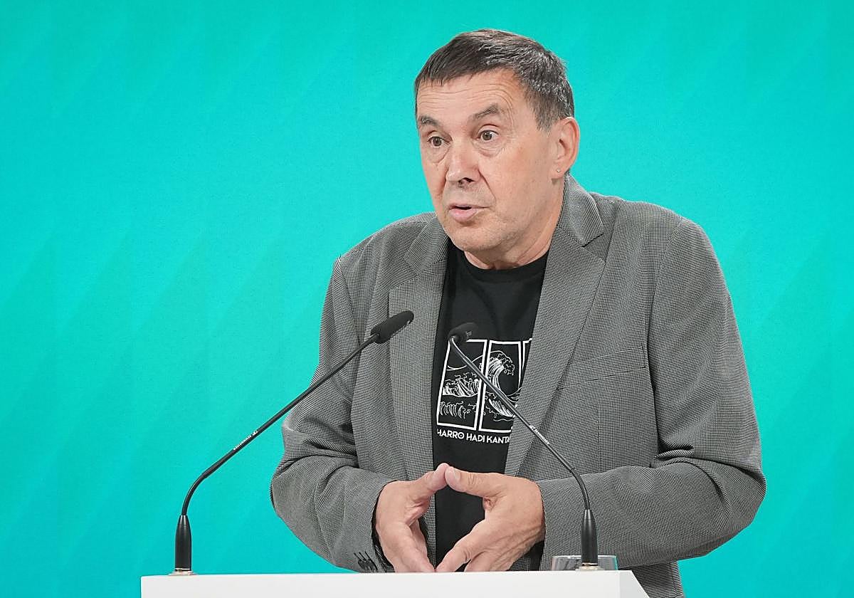 Arnaldo Otegi en una comparecencia reciente.