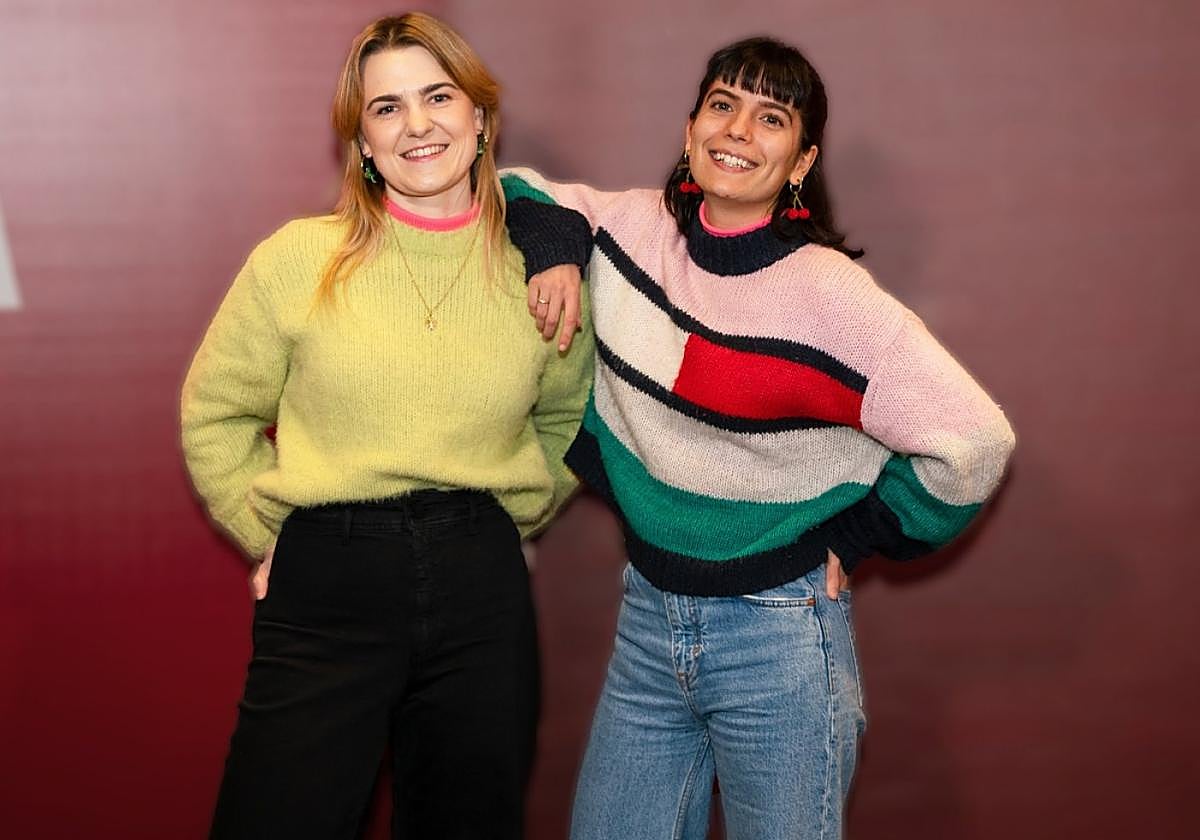 Lorea eta Ane Ines 'Tabú sin fondo' izen polita duen zinema jaialdian. Bertan aurkeztu zuten 'Azkena' laburra.