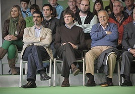 Los candidatos del PNV a las alcaldías de las ciudades vascas en 2011, Eneko Goia, Gorka Urtaran e Iñaki Azkuna.