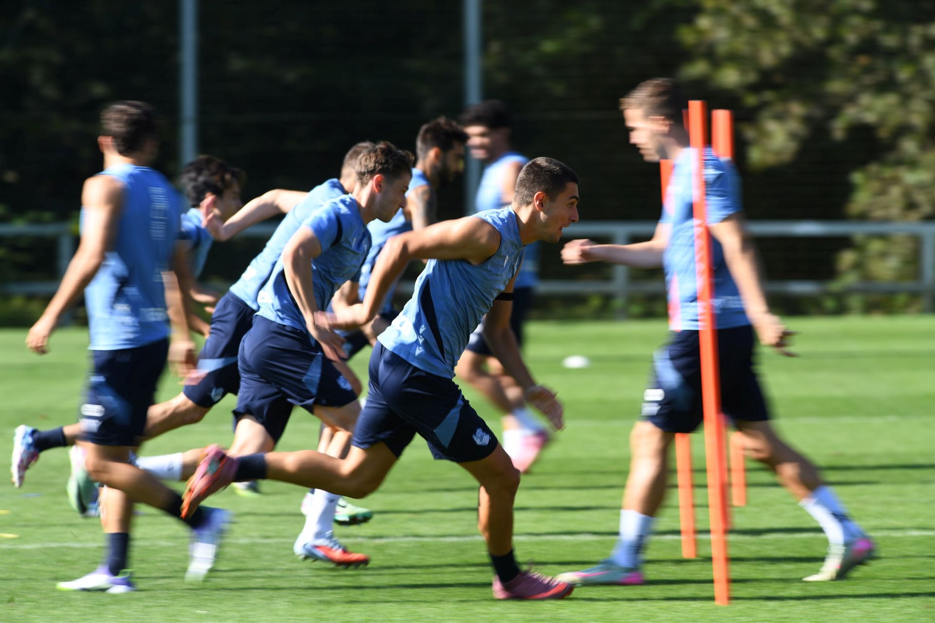 Caluroso último entrenamiento en Zubieta