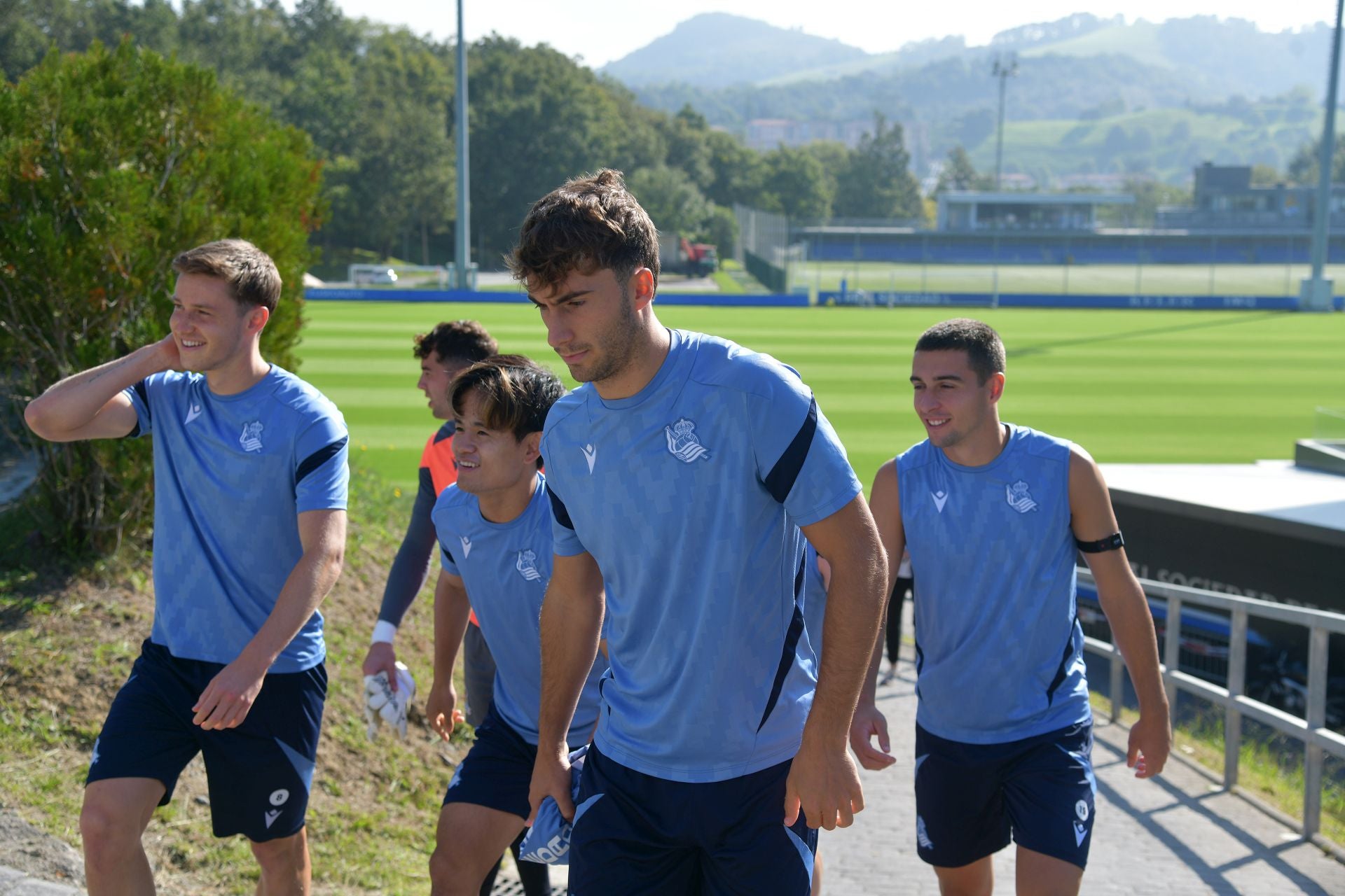 Caluroso último entrenamiento en Zubieta