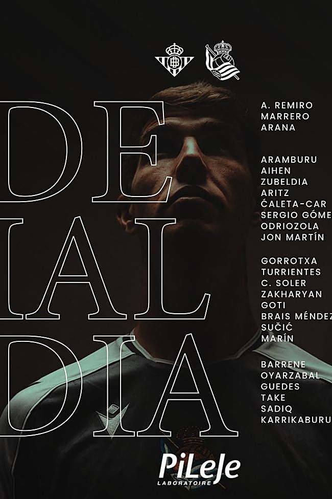 La convocatoria de la Real Sociedad para el encuentro ante el Betis