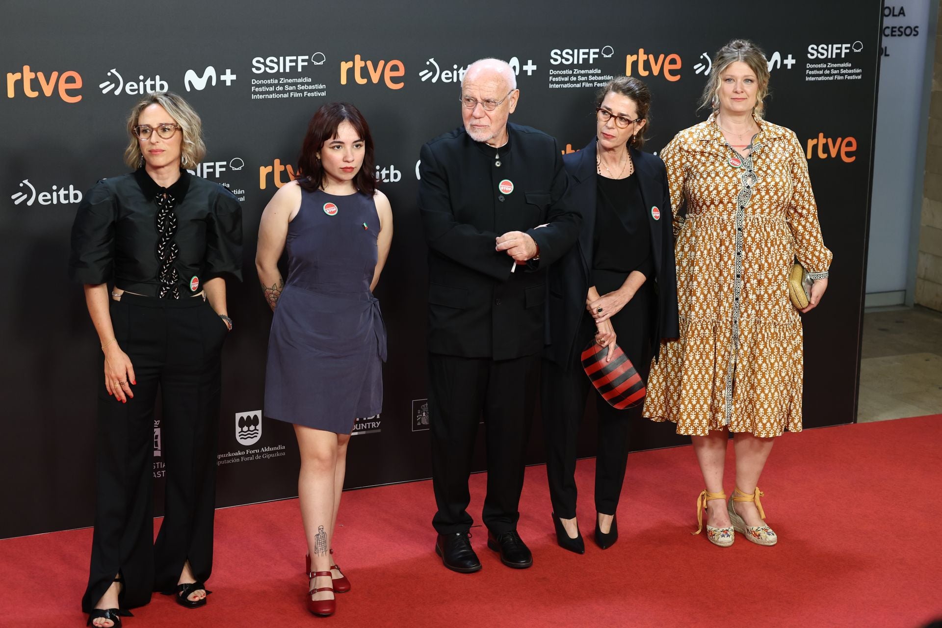 Alfombra roja de la gala inaugural del Zinemaldia