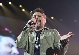 David Muñoz, de Estopa, durante un concierto.