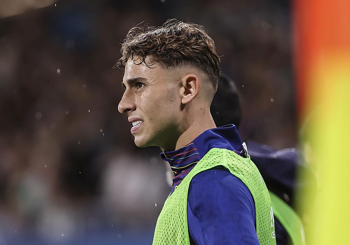 Fermin, durante un partido con el Barcelona