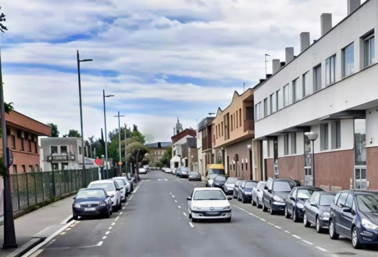 Vista general de la calle Aguirrelanda, en Vitoria.