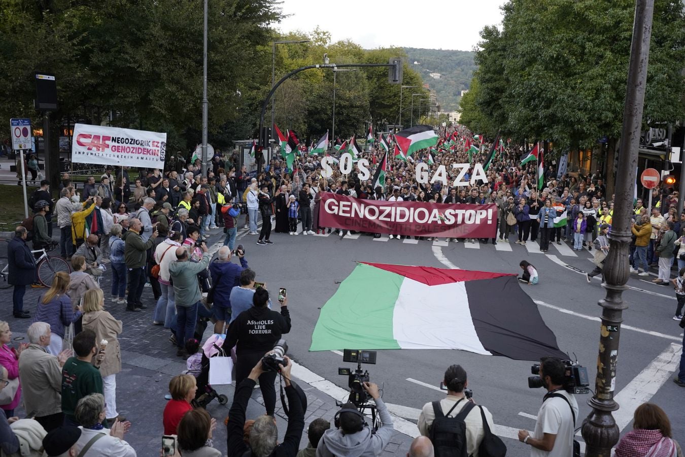 Clamor en Donostia en contra del genocidio de Gaza