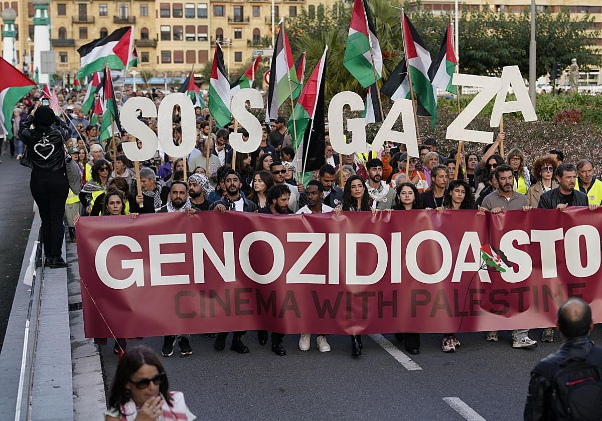 Clamor en Donostia en contra del genocidio de Gaza