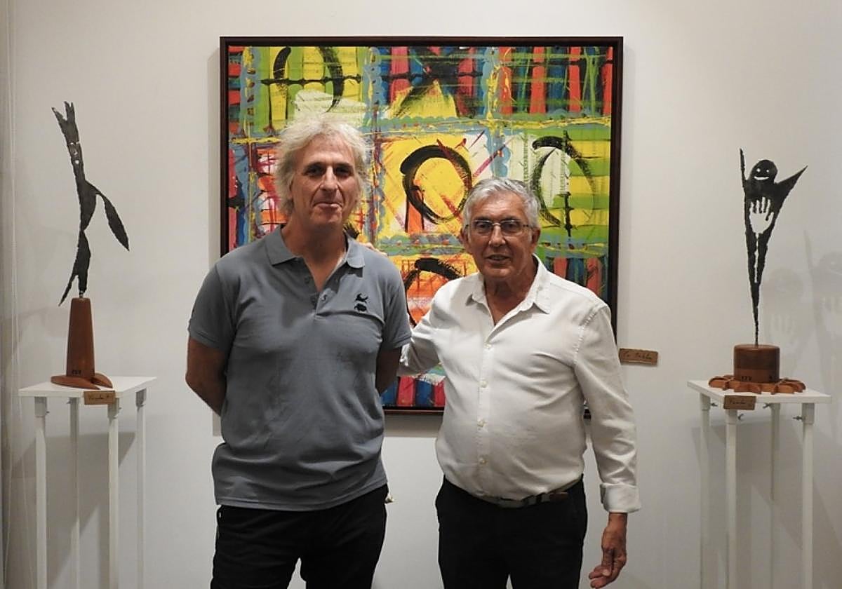 Alfredo Zarazaga con Alberto Ramírez, en Oreka Art.