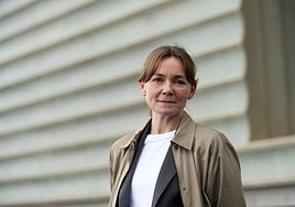 La intérprete Nagore Aranburu, ayer tarde en el Kursaal.