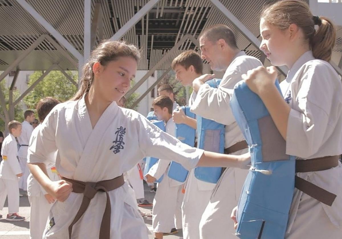 Una de demostración de judo realizada en Biteri el año pasado.