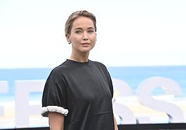 Jennifer Lawrence en el Kursaal donostiarra.