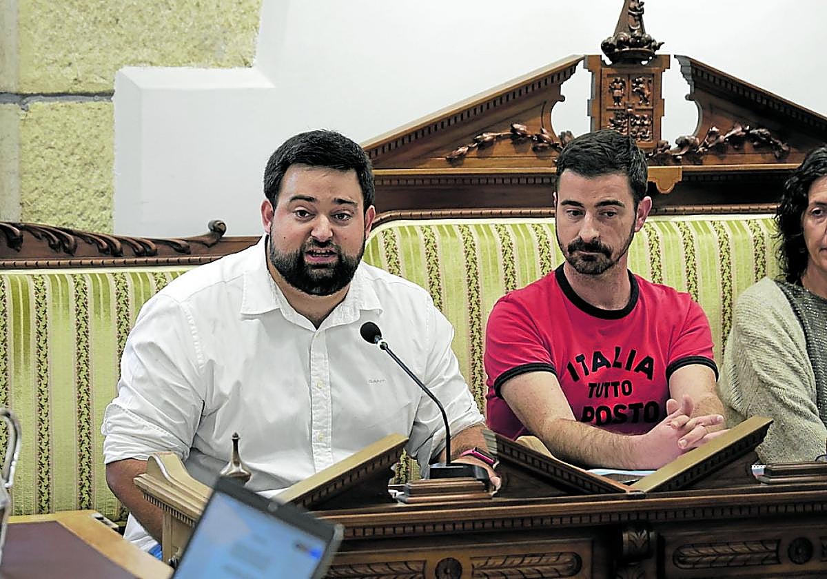 Borja Agueda, en el momento de tomar posesión como concejal de EAJ-PNV.