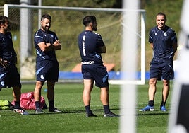 Sergio Francisco, durante el entrenamiento de la Real Sociedad.